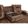 Signature Design by Ashley Owner's Box Power Reclining Sofa w/ Adjustable Headrests