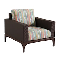 Outdoor Wicker Lounge Chair with Cushions