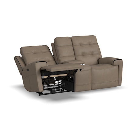 Power Reclining Console Loveseat