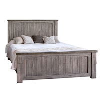 Rustic Light Brown King Bed
