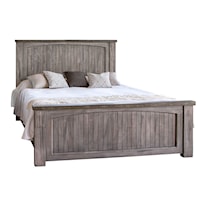 Rustic Light Brown Queen Bed