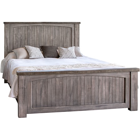 Rustic Light Brown Queen Bed