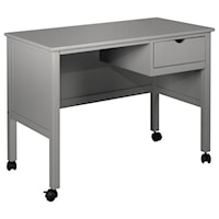 Casual 1-Drawer Desk with Wheels