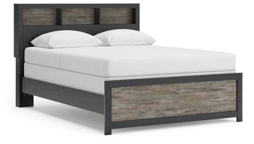 Queen Bookcase Panel Bed