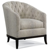 Transitional Accent Chair with Tufted Back