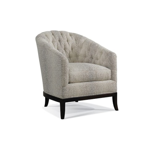 Transitional Accent Chair with Tufted Back