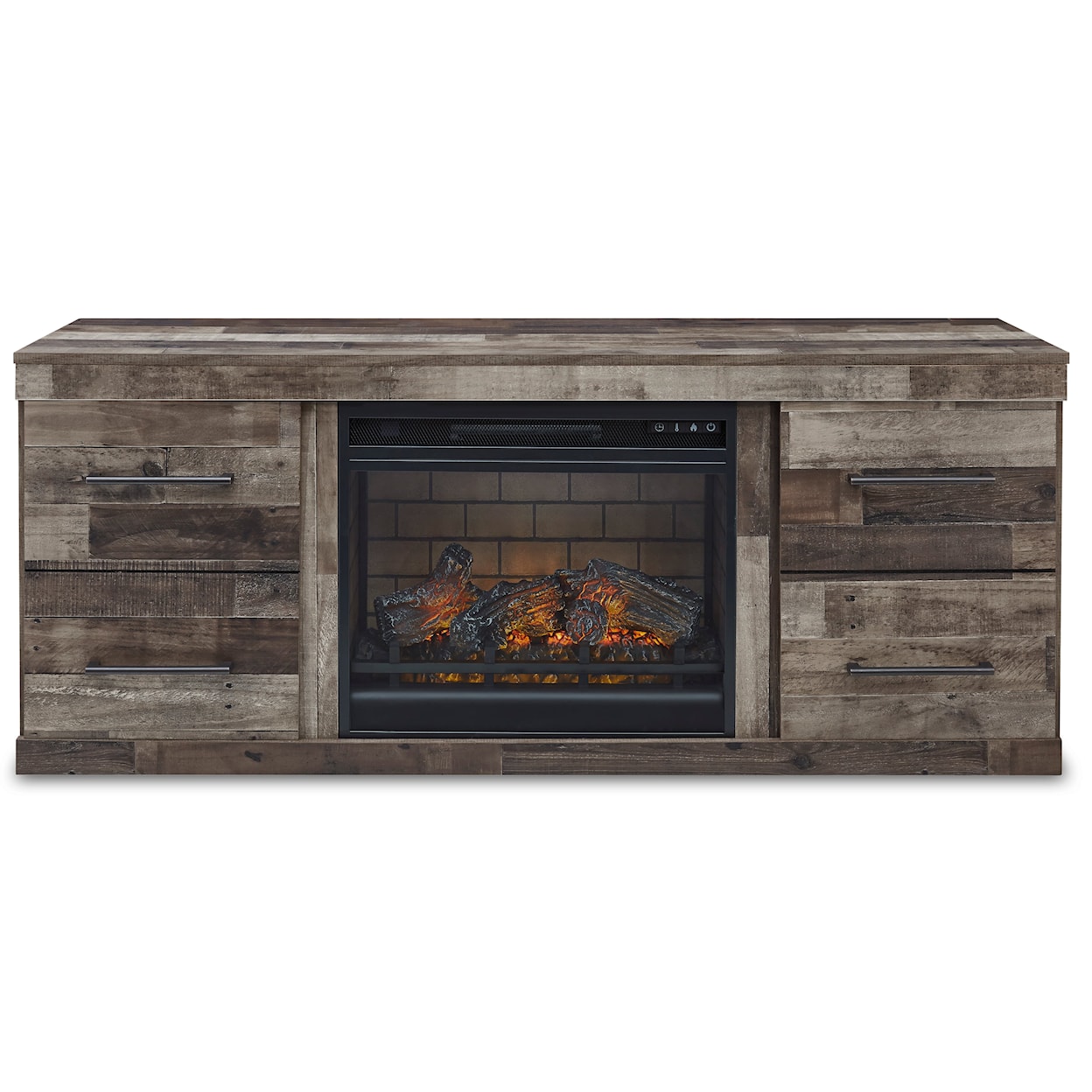 Benchcraft Derekson 60" TV Stand with Electric Fireplace
