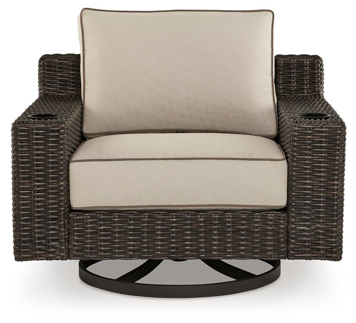 Outdoor Swivel Lounge With Cushion