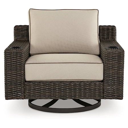 Outdoor Swivel Lounge With Cushion