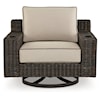 Ashley Furniture Signature Design Coastline Bay Outdoor Swivel Lounge With Cushion