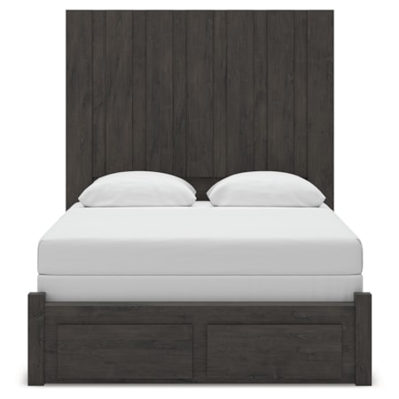 Queen Panel Storage Bed