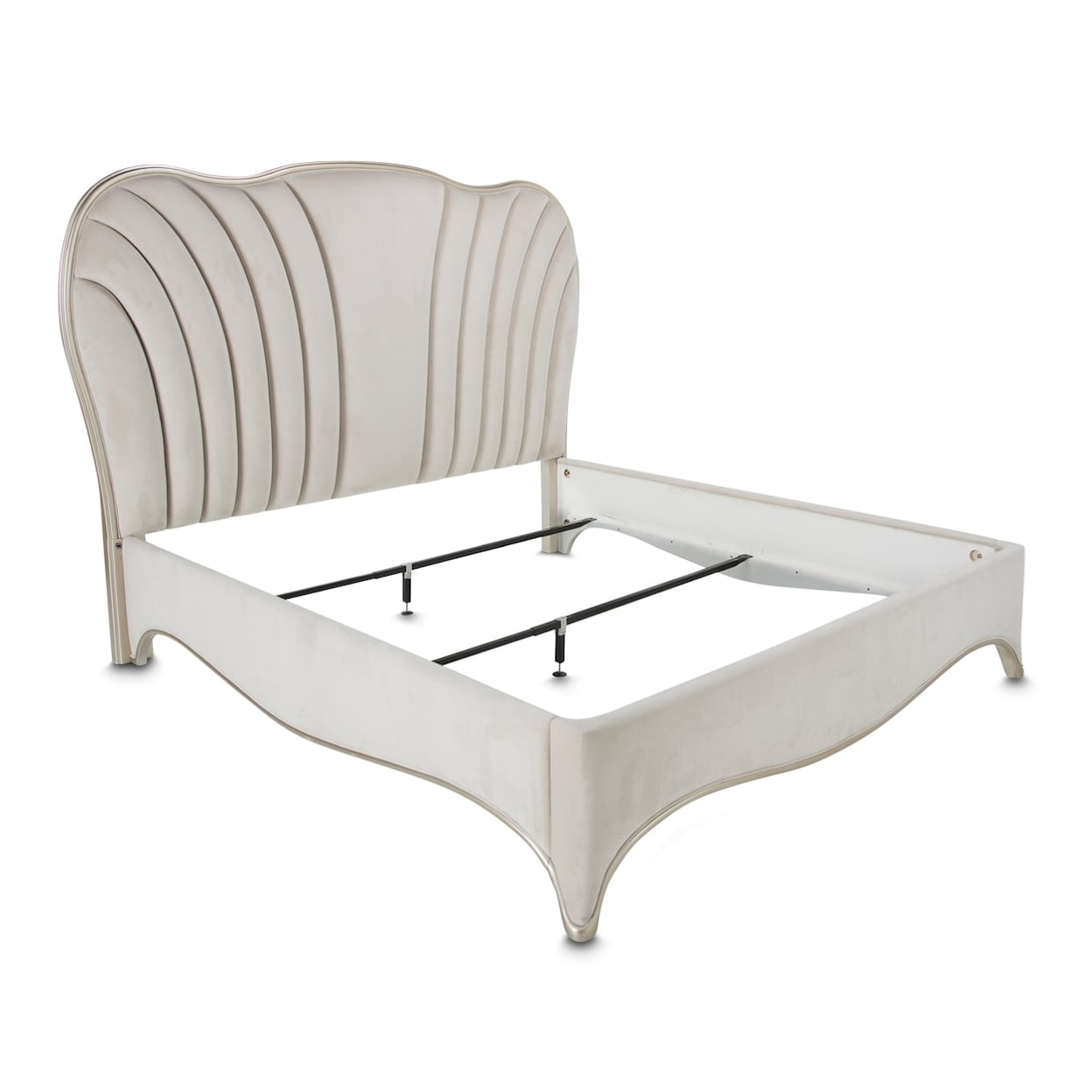 Michael Amini London Place Upholstered Queen Scalloped Bed
