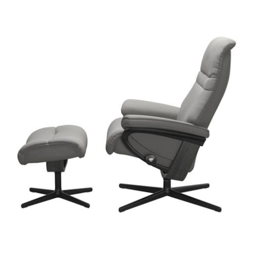 Casual Small Reclining Chair and Ottoman with Signature Base