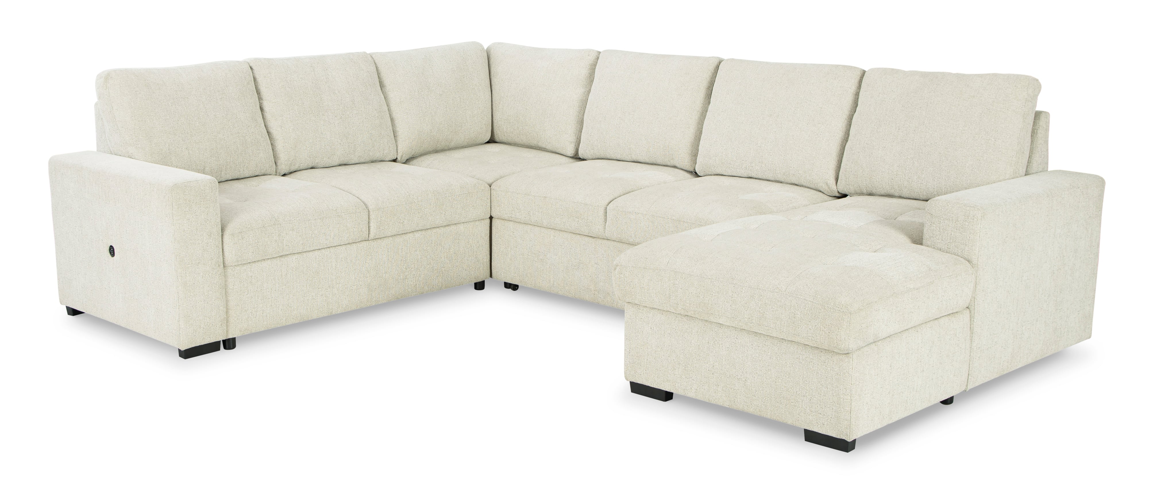 Caruso 3pc fabric store sleeper sectional