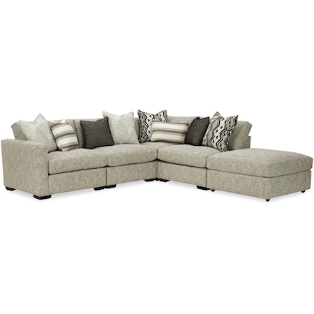 5-Piece Sectional Sofa with Ottoman and LAF Chair