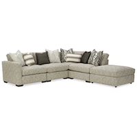 5-Piece Sectional Sofa with Ottoman and LAF Chair