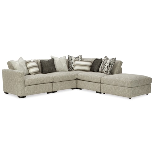 5-Piece Sectional Sofa with Ottoman and LAF Chair