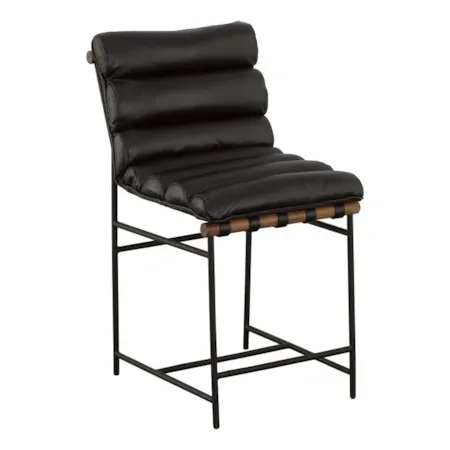 Leather Strap Counter Stool