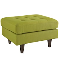 Empress Contemporary Upholstered Accent Ottoman - Wheatgrass