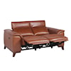 Prime Bergamo Dual-Power Leather Reclining Loveseat