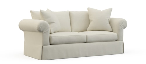 Transitional Sofa with Rolled Arms