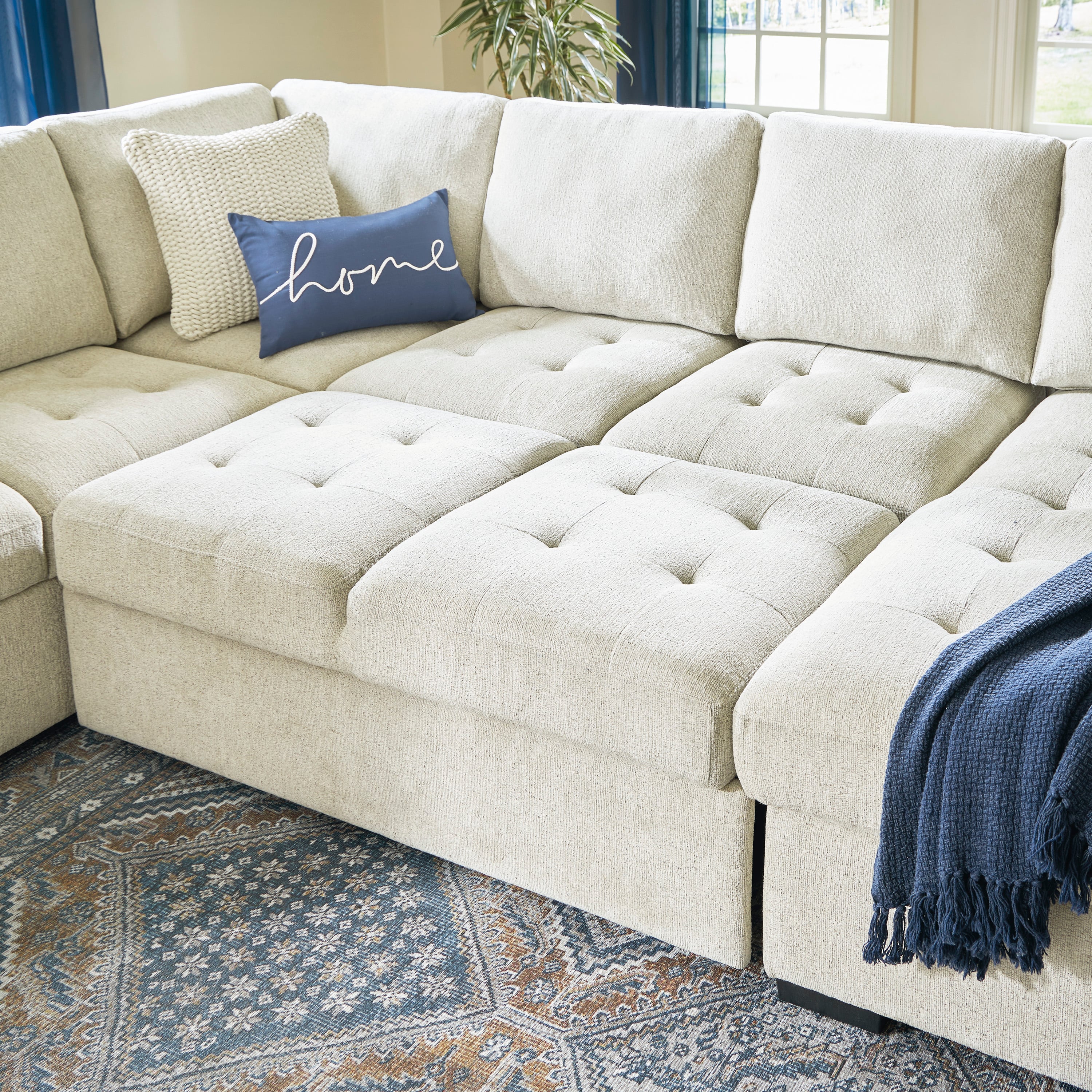 Angelino heights couch 3 deals piece sleeper sectional