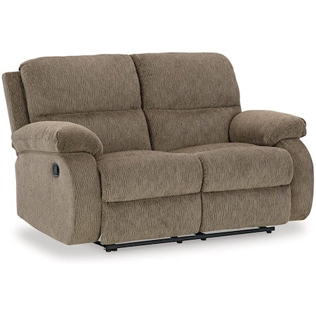 Contemporary Reclining Loveseat with Pillow Armrests