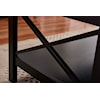 Milton Greens Stars Coffee Tables BLACK X-SIDE PANEL COFFEE TABLE | WITH BOTTO