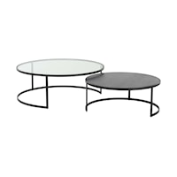 Contemporary Nesting Round Cocktail Table Set