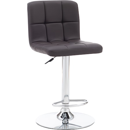 Contemporary Chocolate Barstool with Adjustable Height