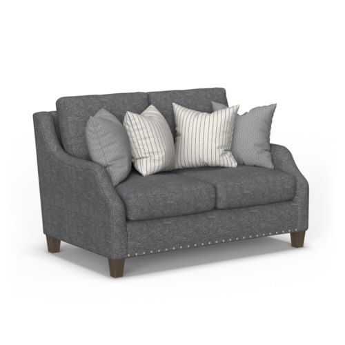 Transitional Loveseat with Nailhead Trim