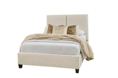 Transitional King Upholstered Bed