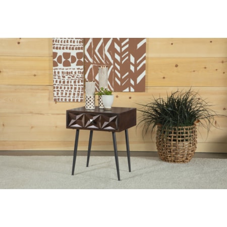 Ezra 1-drawer Accent Side Table Coffee