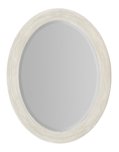 Casual Oval Mirror with Beveled Edge