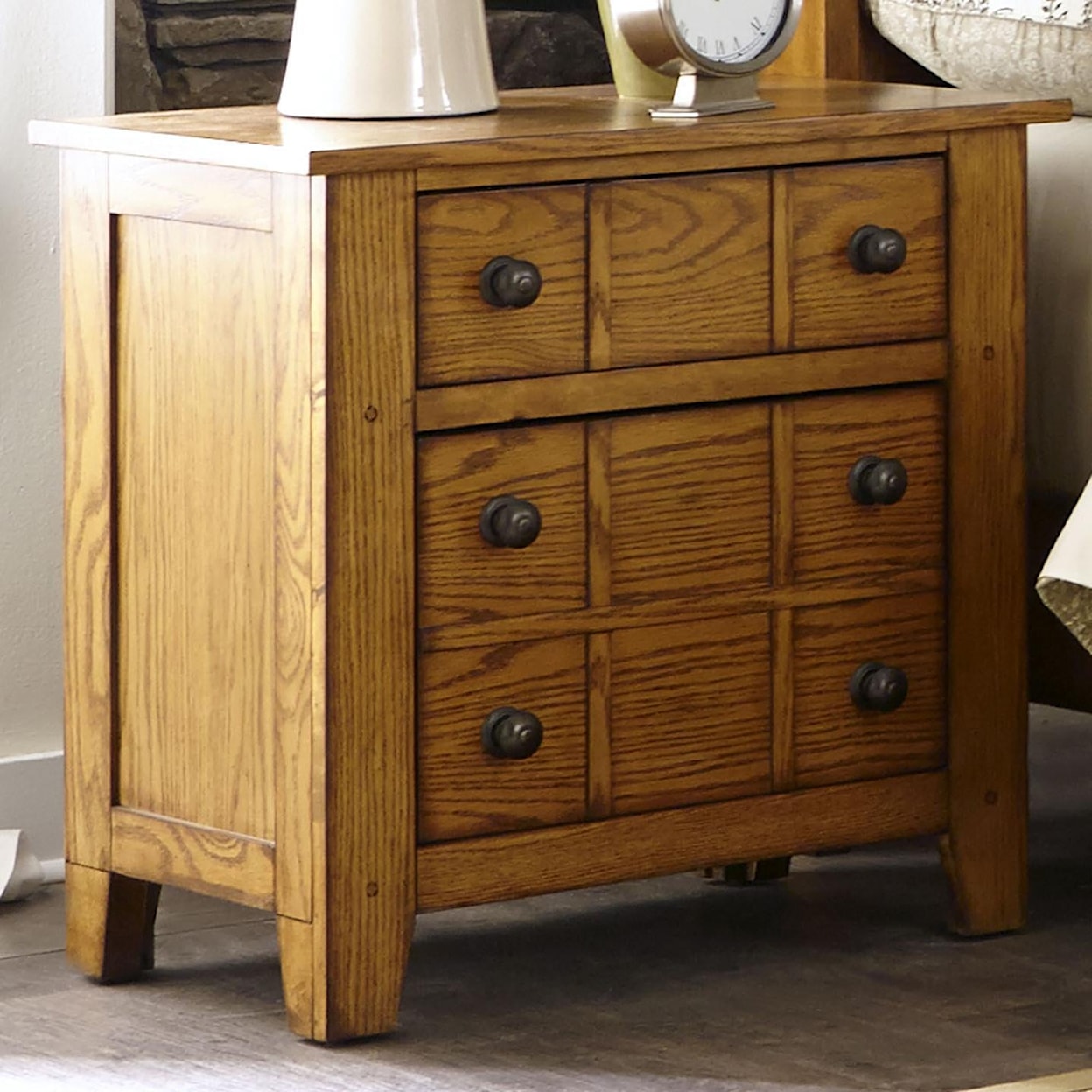 Liberty Furniture Grandpa's Cabin 2-Drawer Nightstand