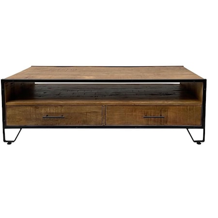 Rustic  2-Drawer Coffee Table