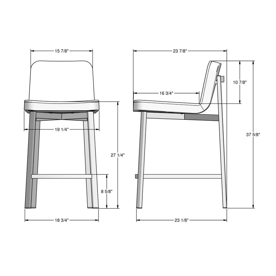 Amisco Waverly Upholstered Counter Height Stool