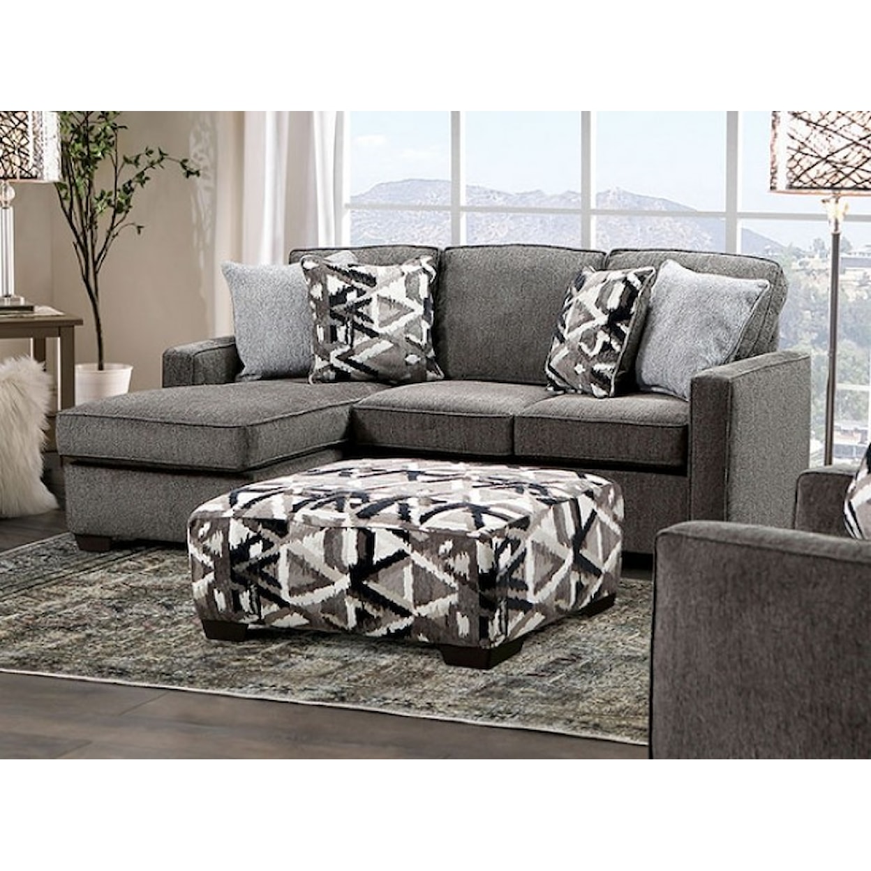 Furniture of America Brentwood Sofa Chaise