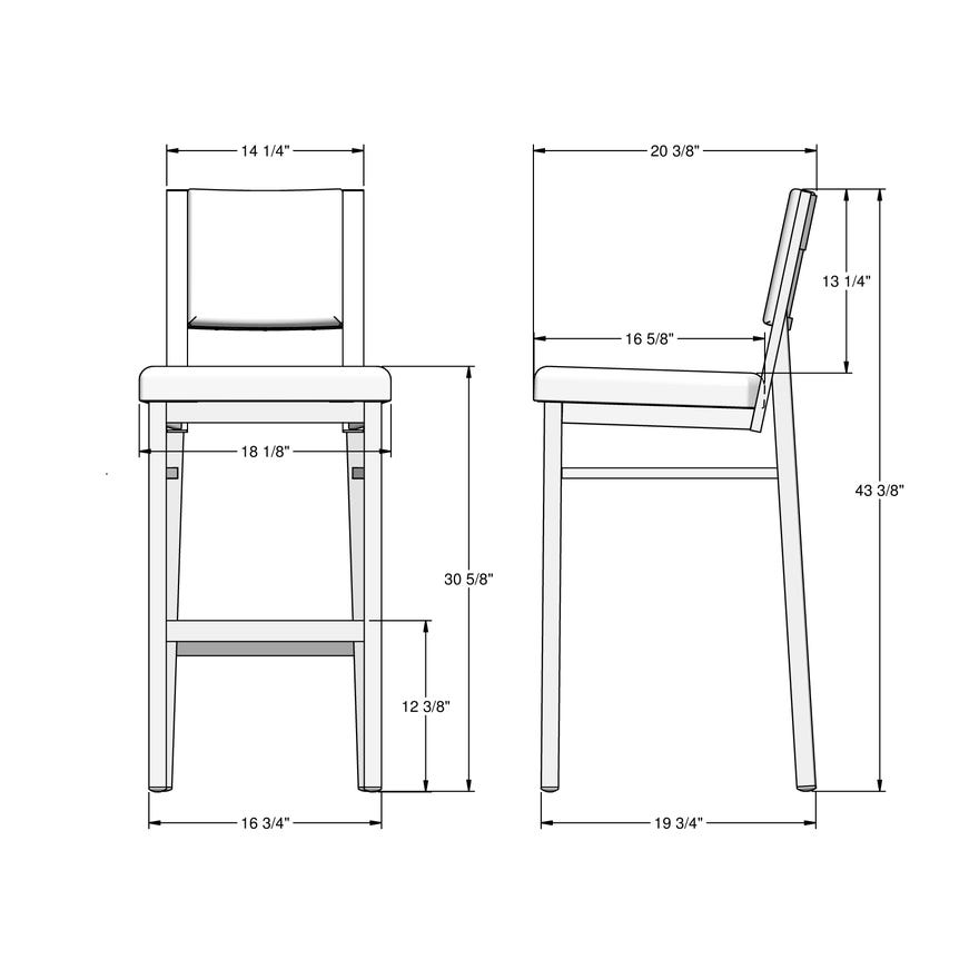 Amisco Payton Upholstered Bar Height Stool