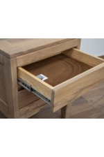 Brown microfiber lines the top drawer