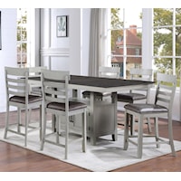 Two-Tone 7-Piece Counter Table Set
