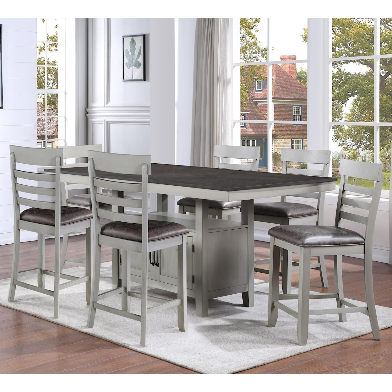 Steve Silver Hyland 7-Piece Counter Table Set