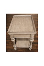 Riverside Furniture Corinne Chairside Table with Turned Legs