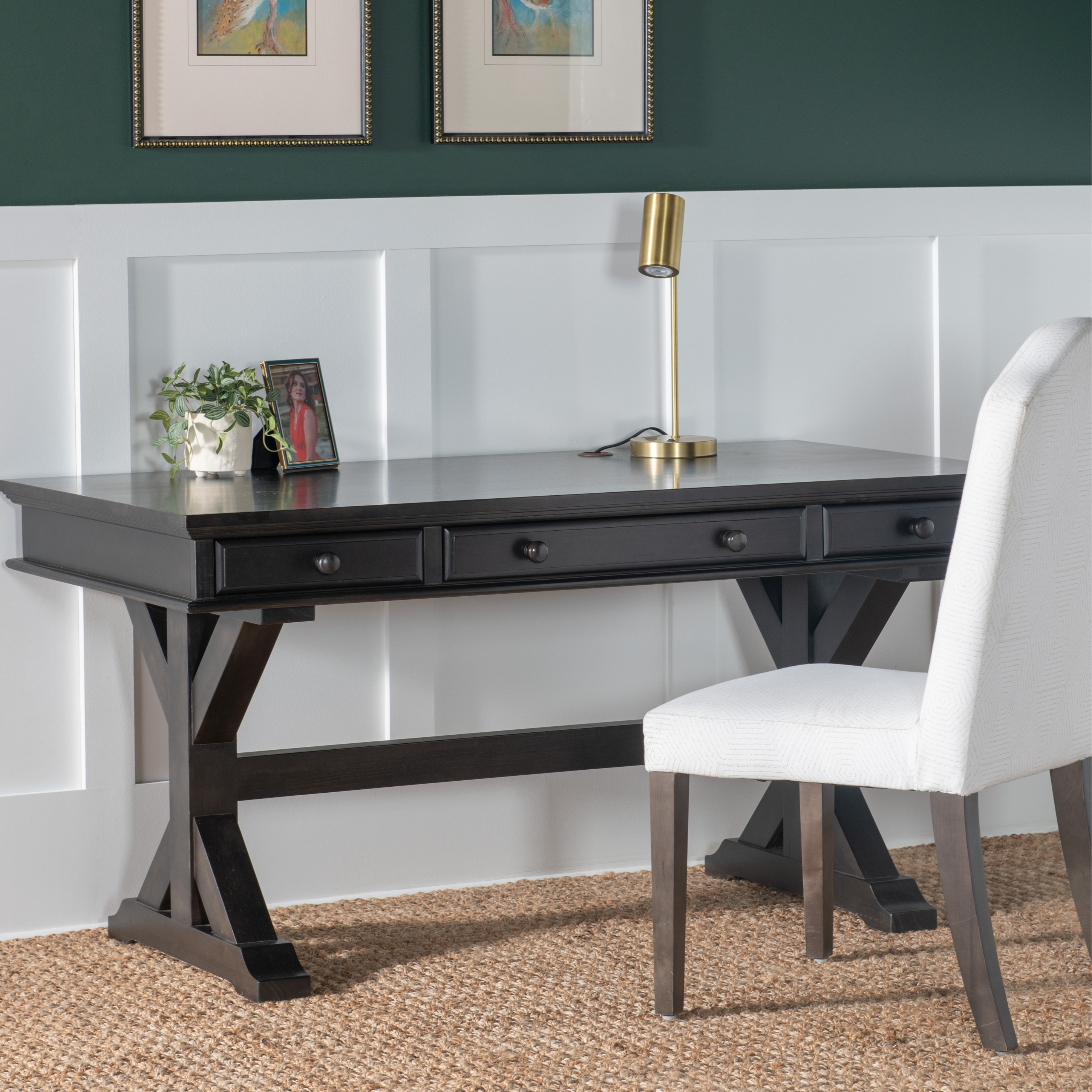 Traditional 4-Drawer Executive Lancaser Shaker Desk