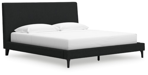 King Upholstered Bed With Roll Slats