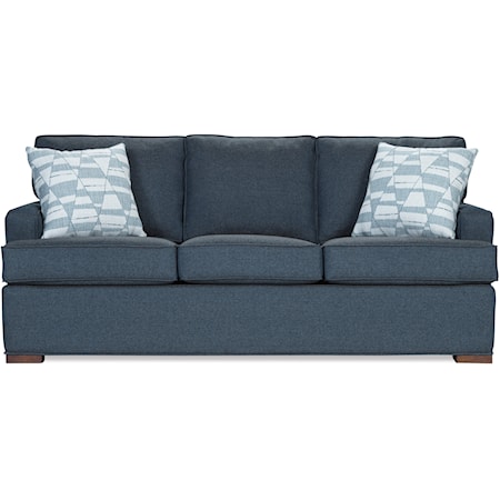 Casual Track Arm Sofa with Block Feet