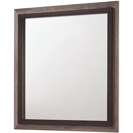 Dresser Mirror with Wooden Trim