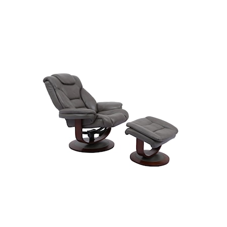 Reclining Swivel Chair and Ottoman