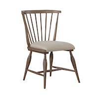 Transitional Upholstered Windsor Chair with Splayed Legs