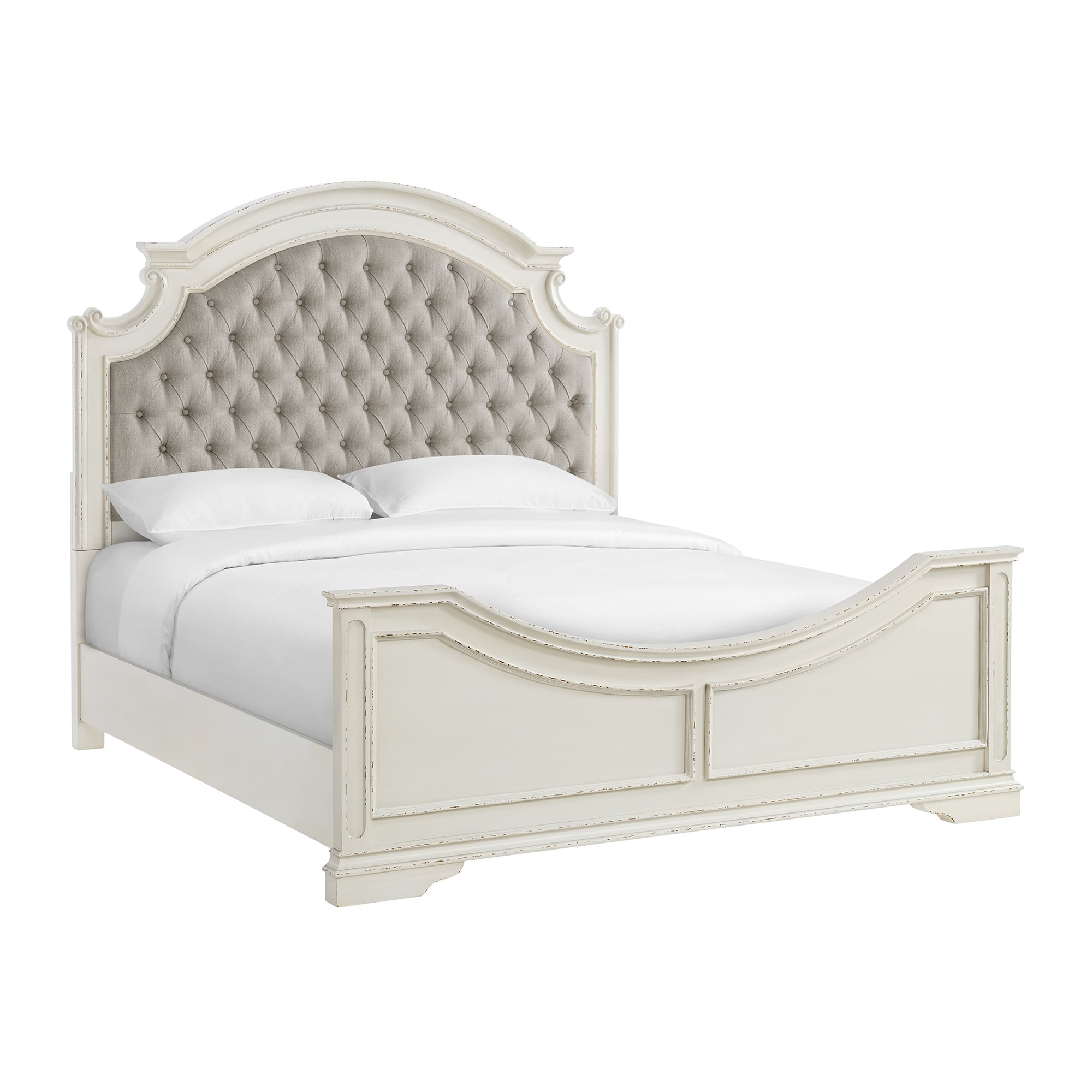 Elements International Bellevue King Upholstered Bed